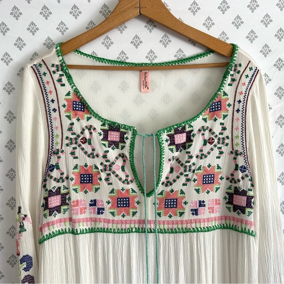 Matilda Jane Dresses & Skirts - Boho Cotton Embroidered Maxi Dress